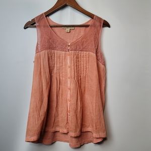 Vintage America peasant style button blouse